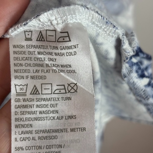 Belle Kim Gravel Womens Blue Leopard Print Long Sleeve Stretch Top sz 1X Comfort - Picture 5 of 10